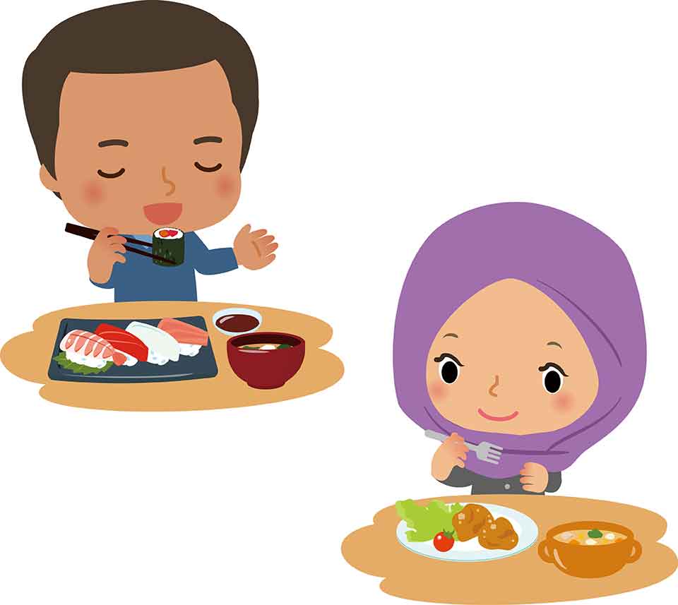 1.相手の国の食事を何でも食べる